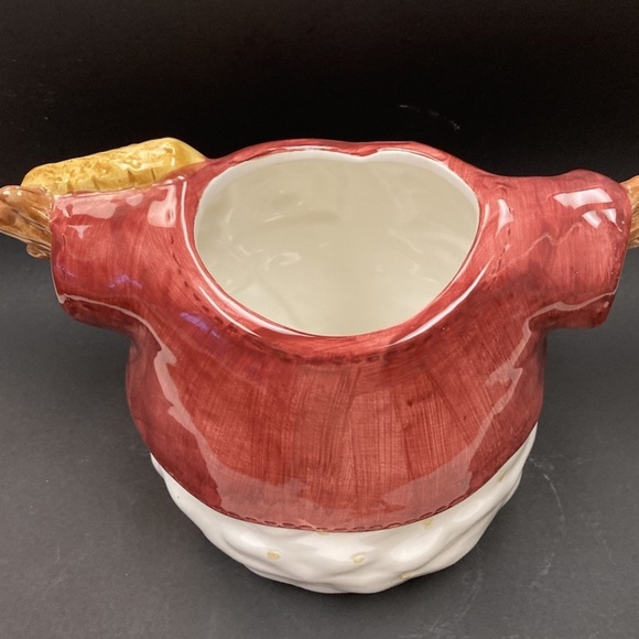 Sakura Debbie Mumm Christmas Cookie Jar Canister Snowman w/Baseball Cap & Broom - Picture 8 of 14